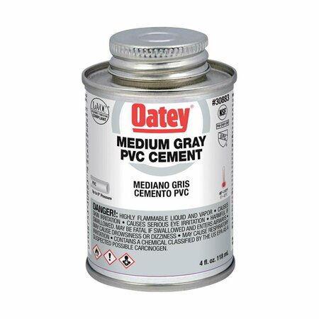 TINKERTOOLS 4 oz Medium Gray PVC Cement TI3307098